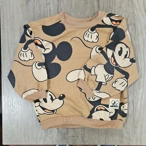 Disney Junior Mickey Mouse Tan and Black Sweatshirt size 3T